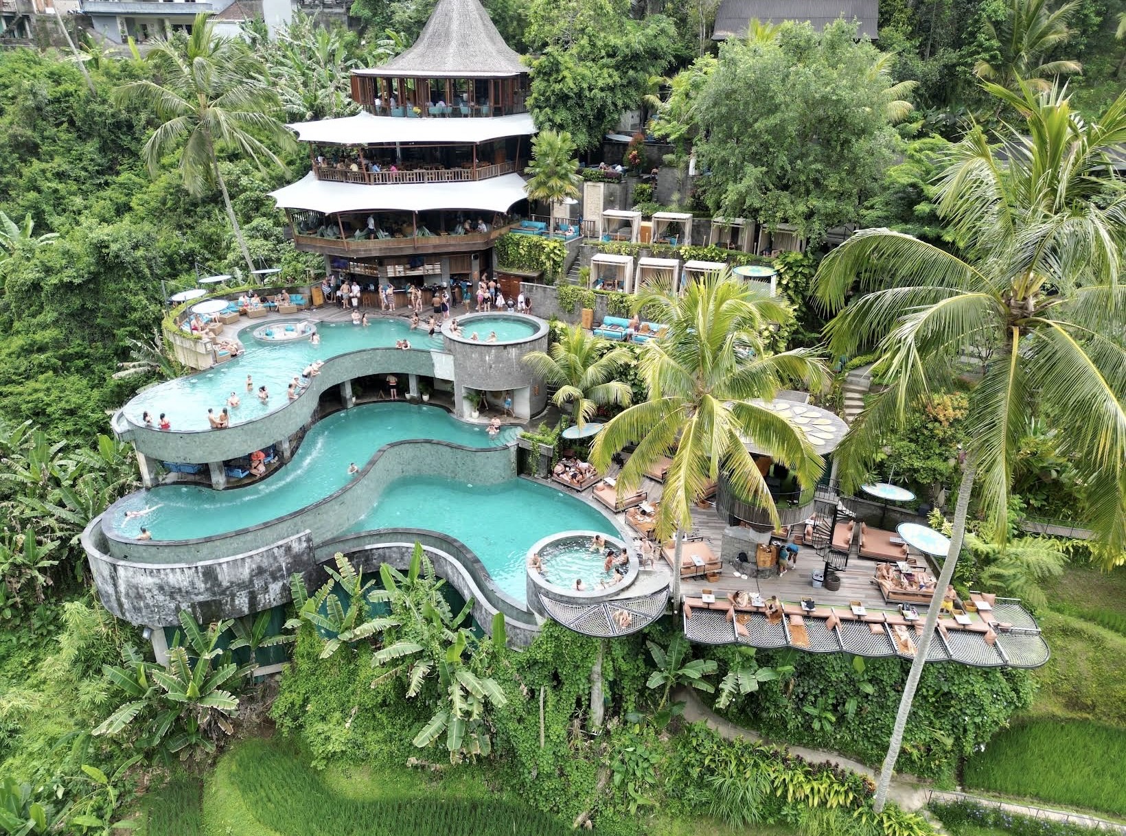 Cretya pools overlooking Ubud’s rice terraces